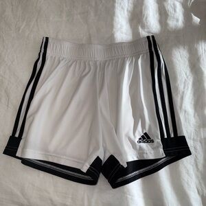 adidas Women's White and Black Shorts